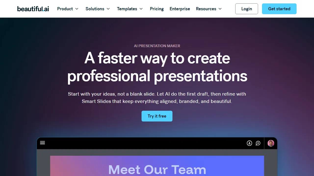 Beautiful.ai 스크린샷