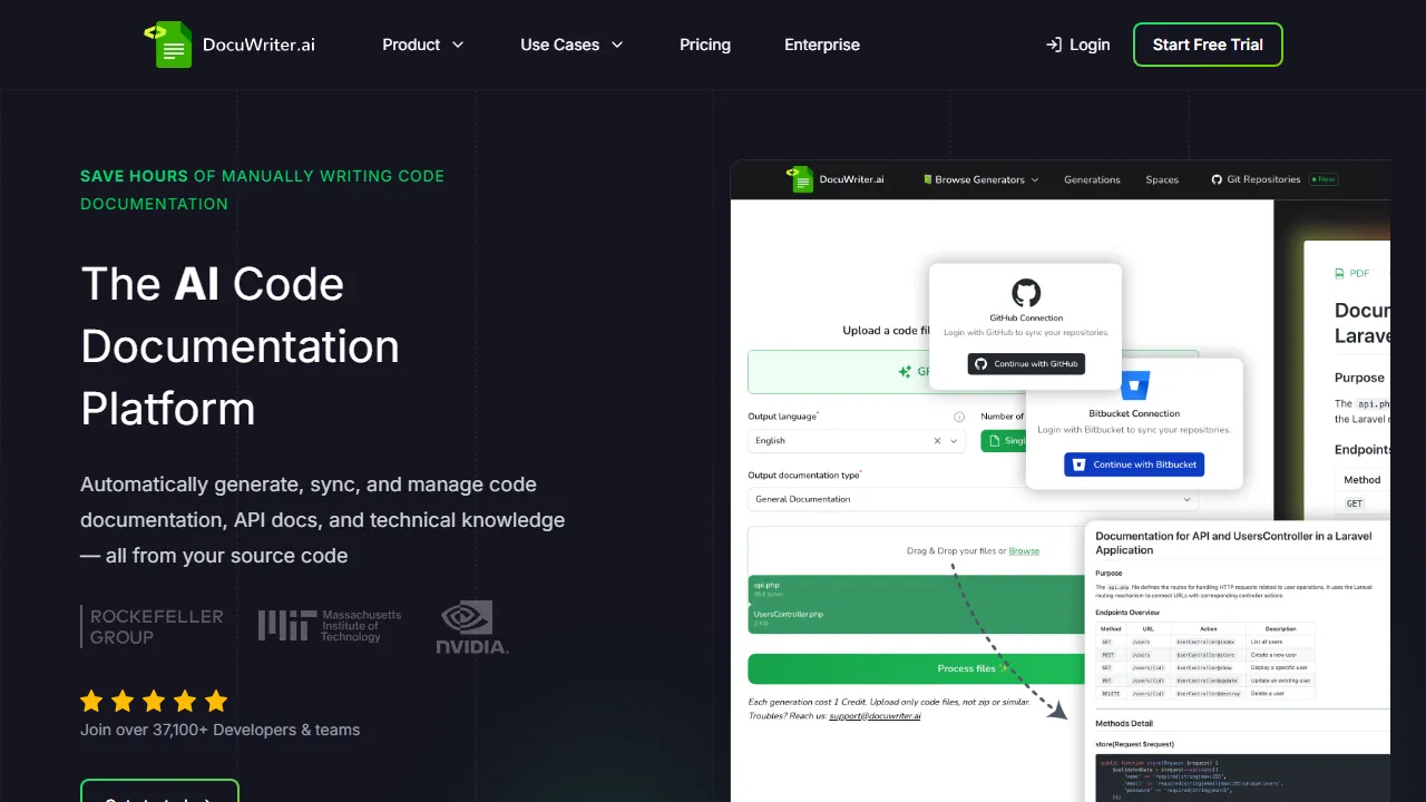 Docuwriter.ai 스크린샷