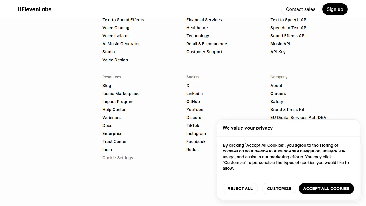 ElevenLabs 스크린샷