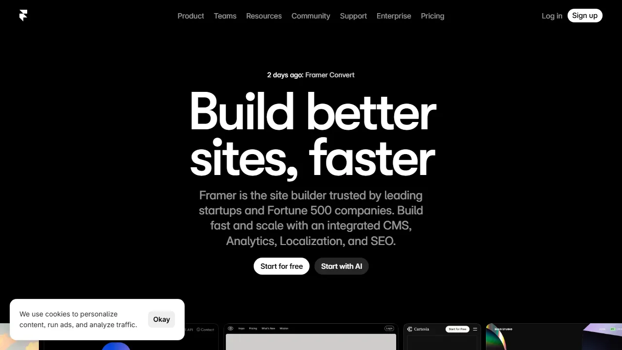 Framer AI 스크린샷