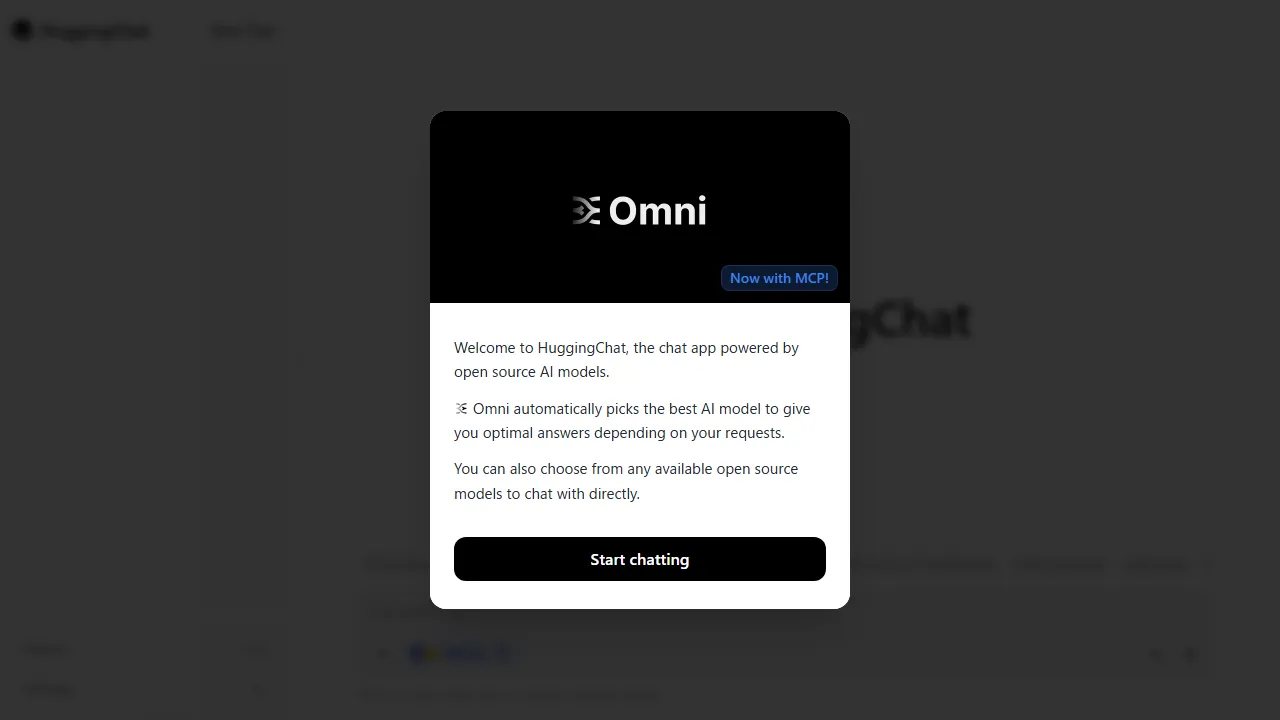 HuggingChat 스크린샷