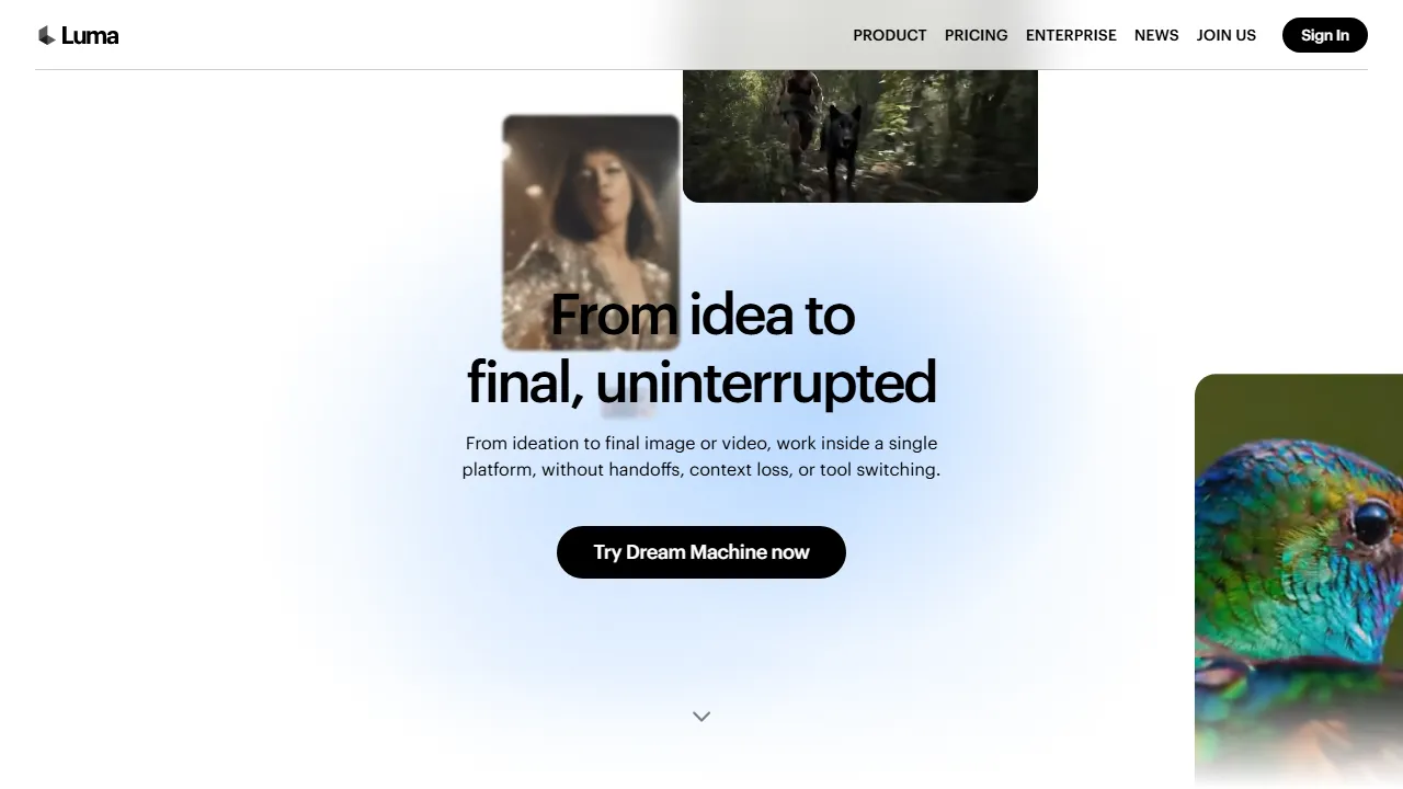 Luma Dream Machine 스크린샷