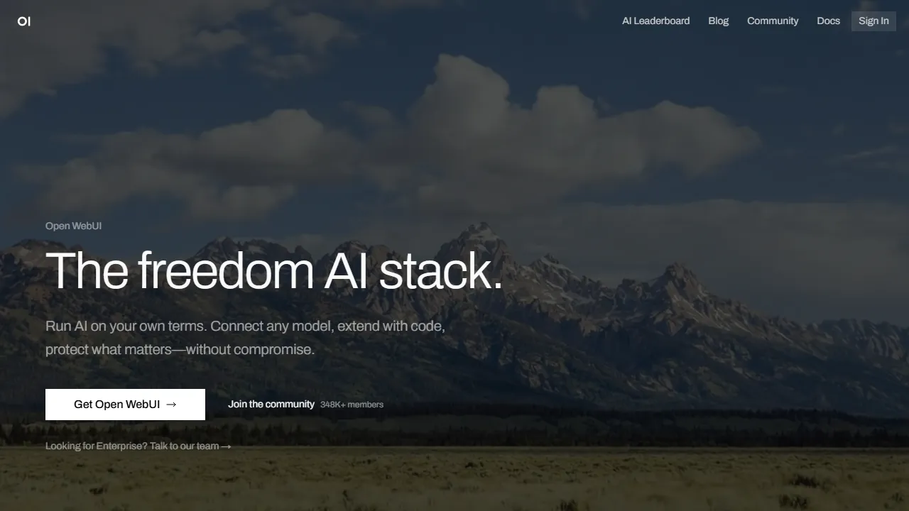 Open WebUI 스크린샷