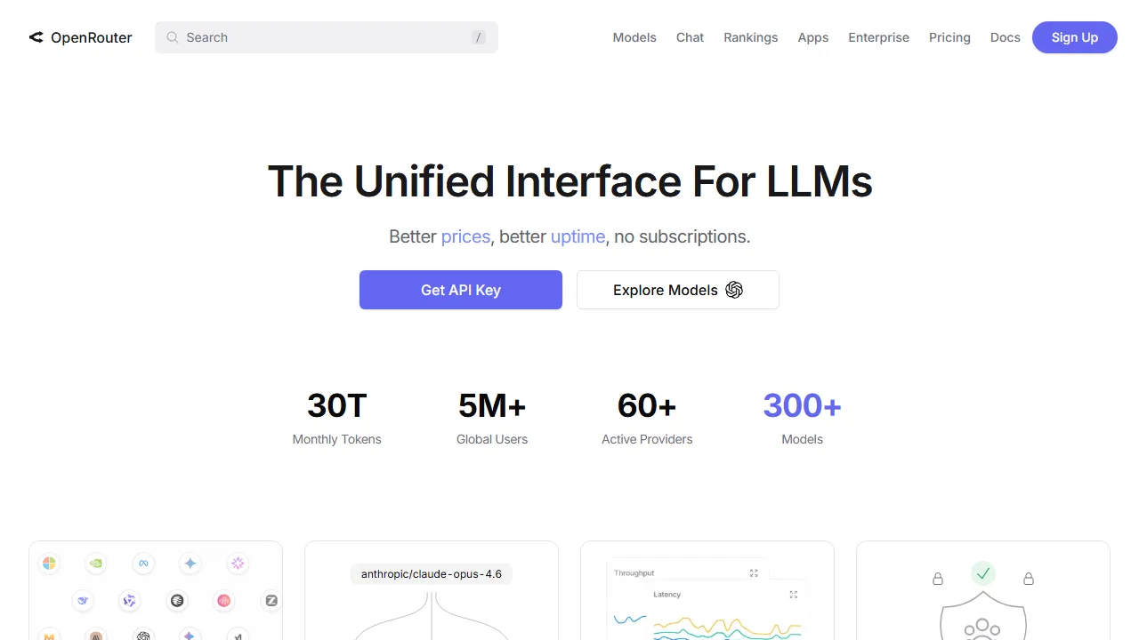 OpenRouter 스크린샷
