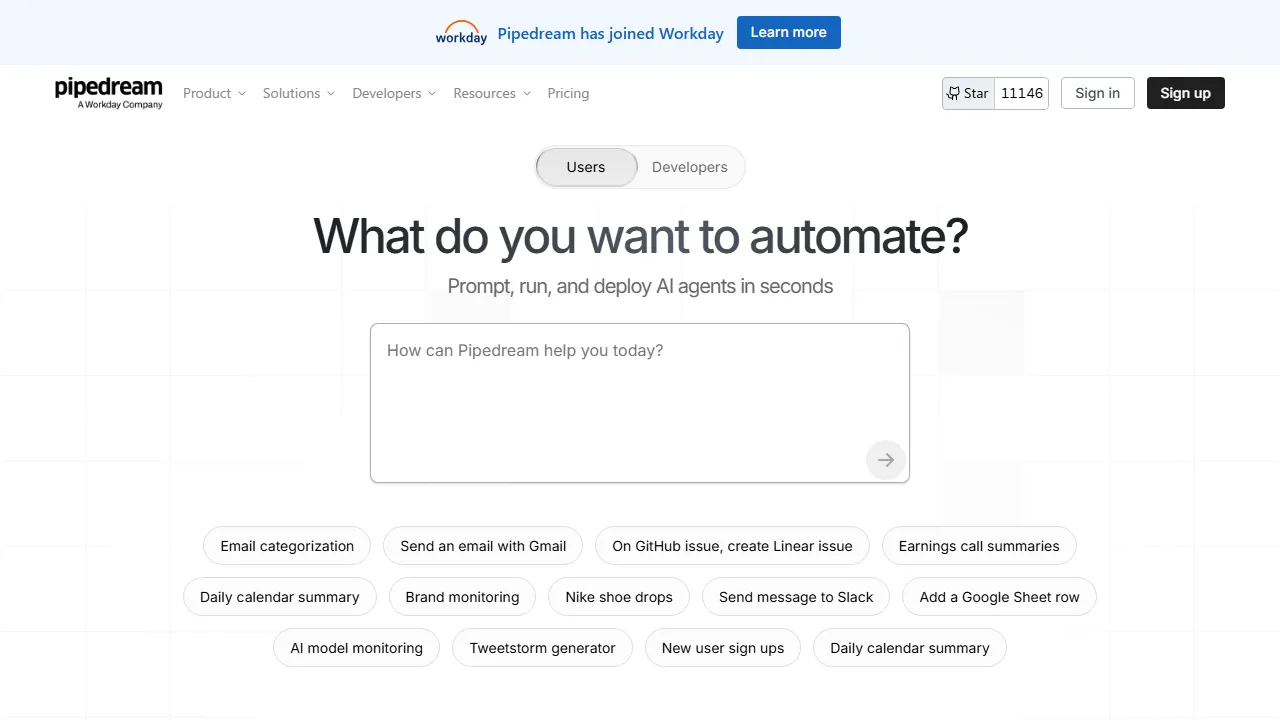 Pipedream 스크린샷