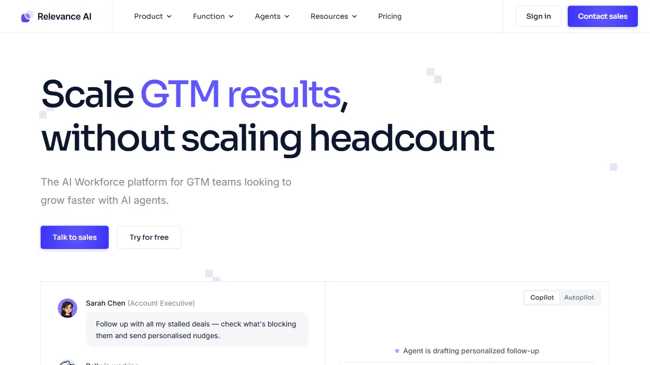 Relevance AI 스크린샷