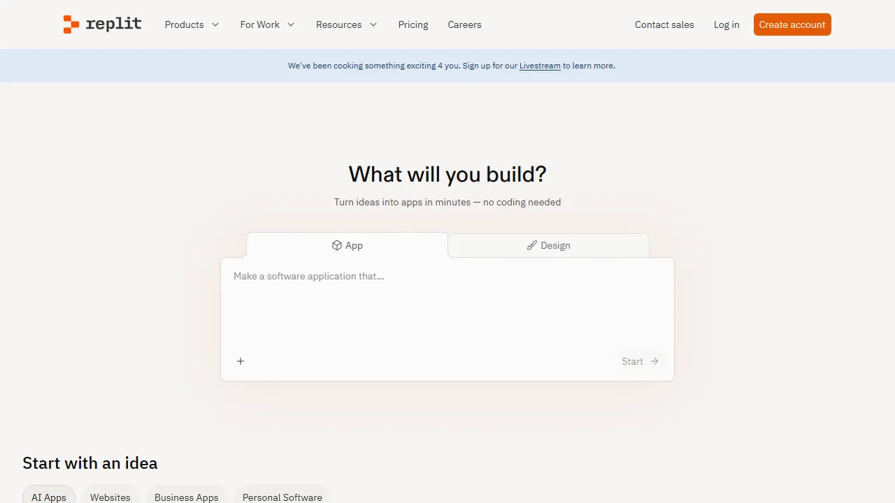 Replit Agent 스크린샷