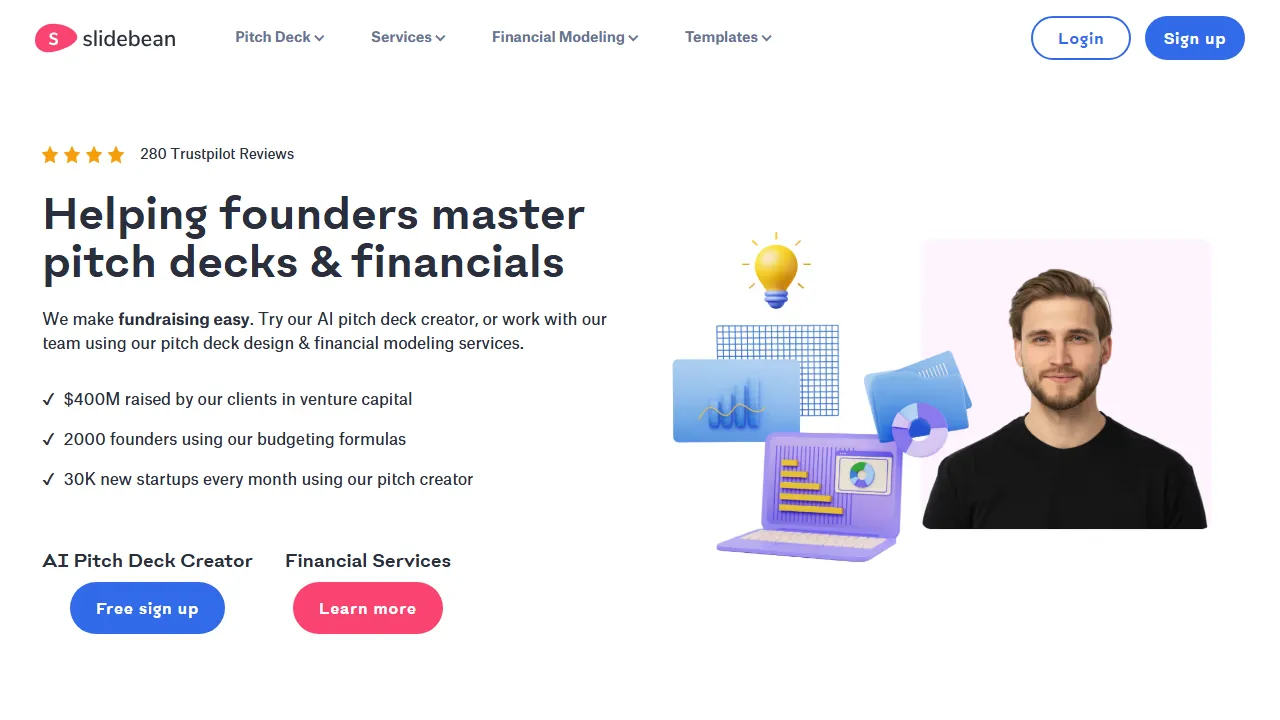 Slidebean 스크린샷