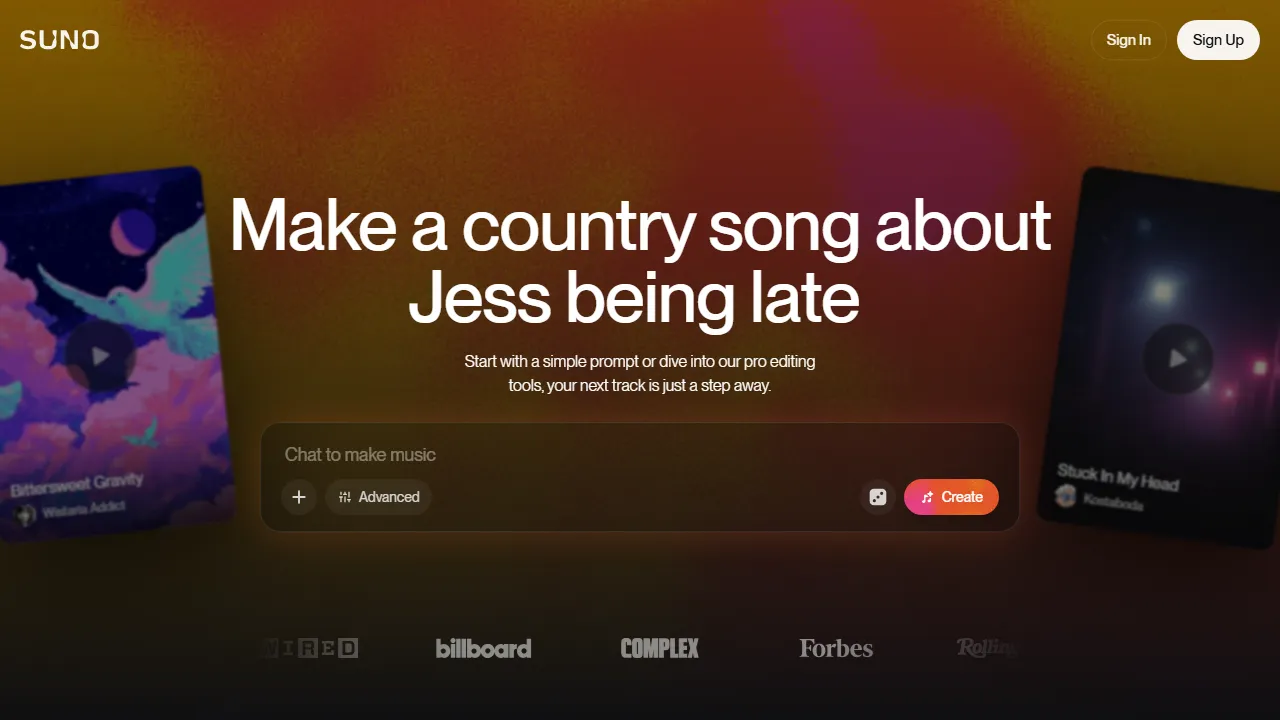 Suno AI 스크린샷